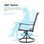 Chaise de patio pivotante Hesson-351968580