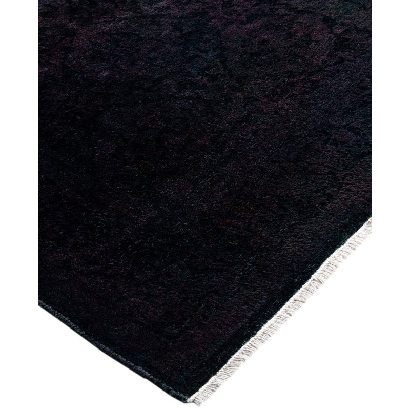 Overdyed One-of-a-Kind 2' 7" X 7' 10" Hand Knotted Area Rug
