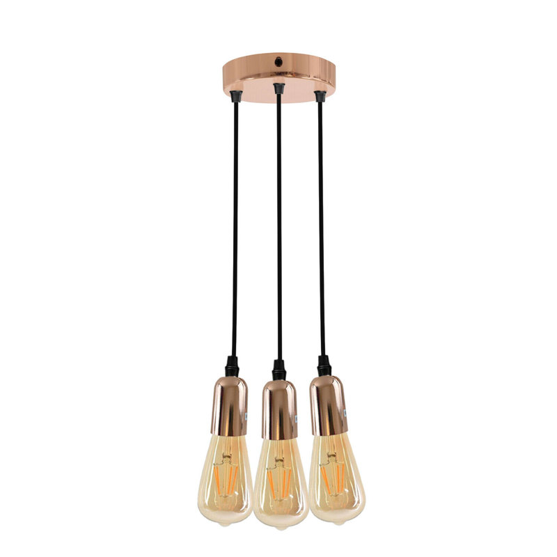 Juni 3 - Light Rose Gold Cluster Pendant, Yes