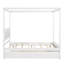 Modern Canopy Bed With Trundle, Stylish And Practical Solid Wood Comfortable Bedroom Sleep, Full Size