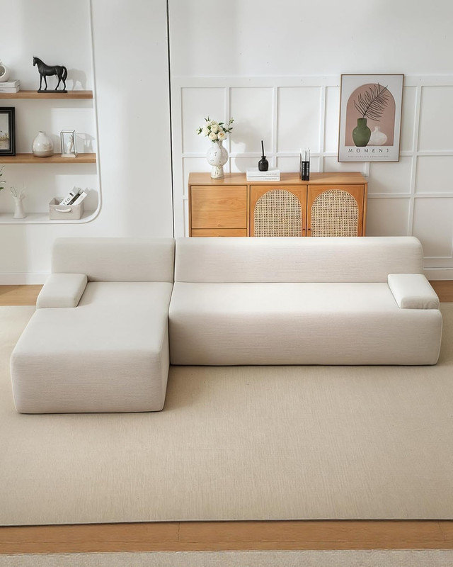 Canapé modulaire 108 po Cloud, Beige