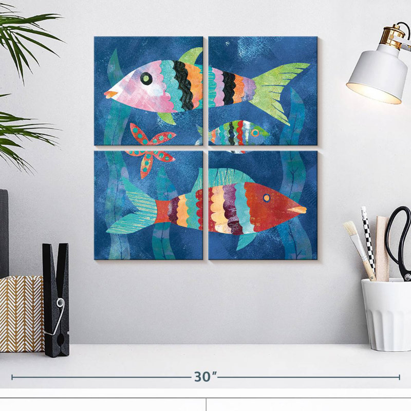 Ashelle Boho Reef Fish I, H 18 po x l 18 po