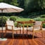 Chaises de salle à manger d'extérieur (ensemble de 2) - Bois d'acacia et osier PE - Coussins imperméables - Capacité de 400 lb-1649882639