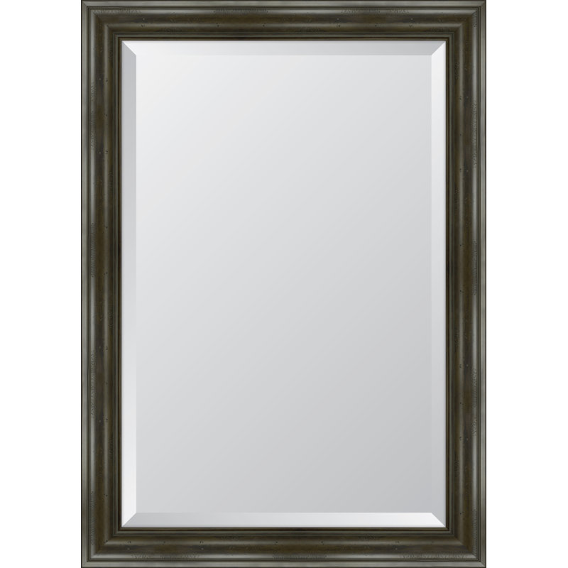 English Wall Mirror, 42" H x 30" W, Gray