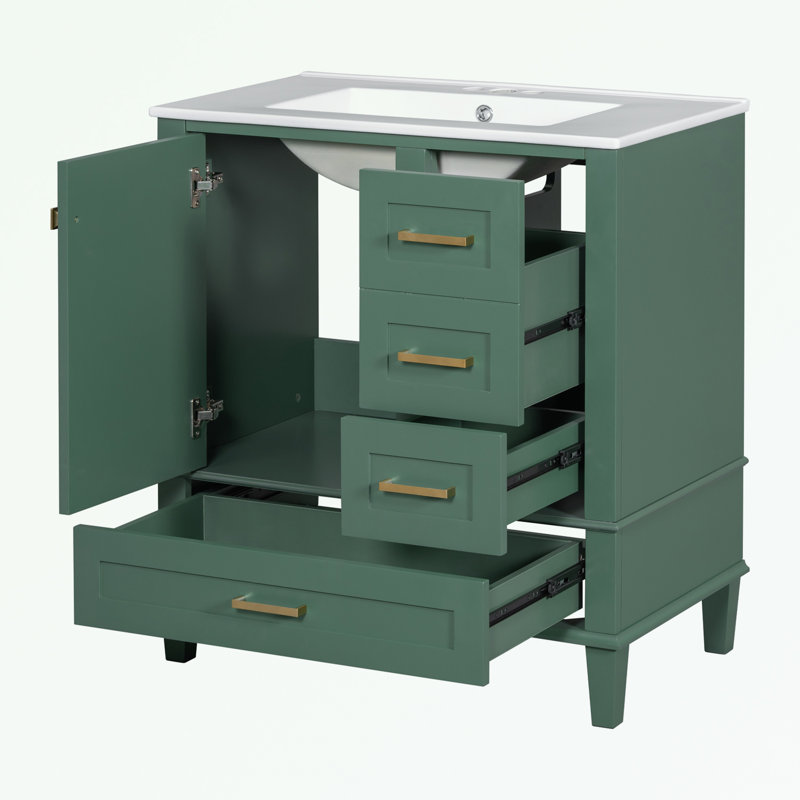 Armoire de salle de bain Richi, Vert