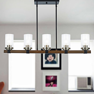Luminaire suspendu linéaire à 5 lumières pour îlot de cuisine Dotyville