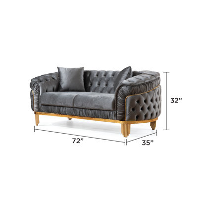 Causeuse en velours Valorie