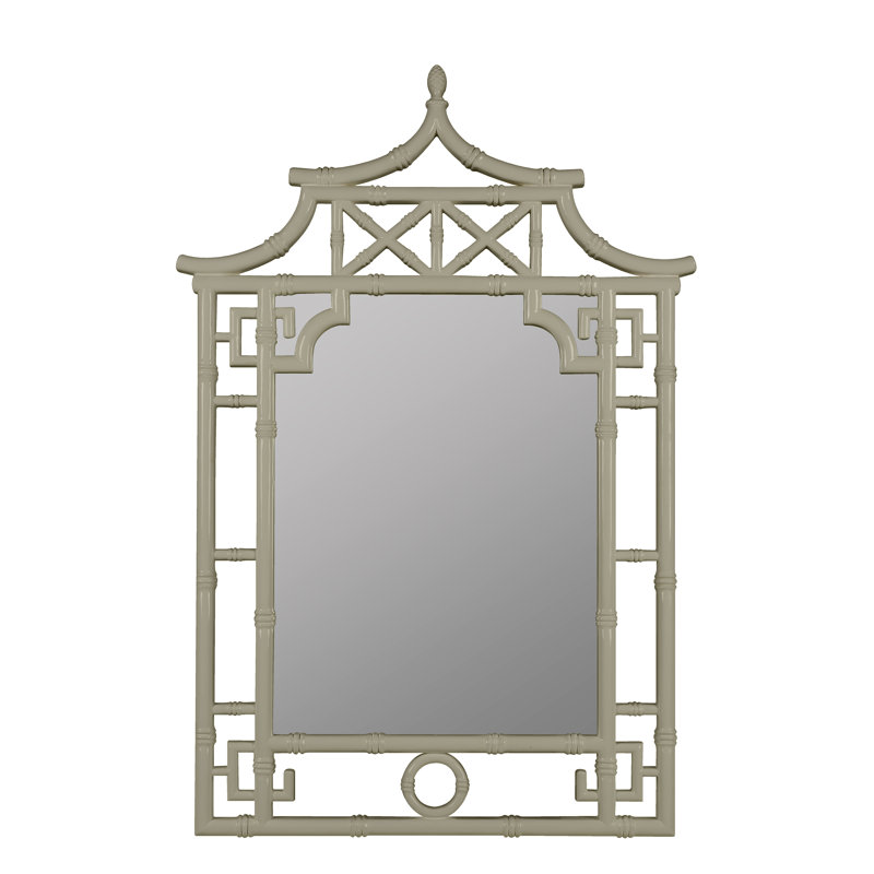 Shing Resin Wall Mirror, Natural Linen