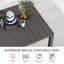 Table de salle à manger d'extérieur, table de patio à lattes en métal pour terrasse de jardin avec trou pour parasol