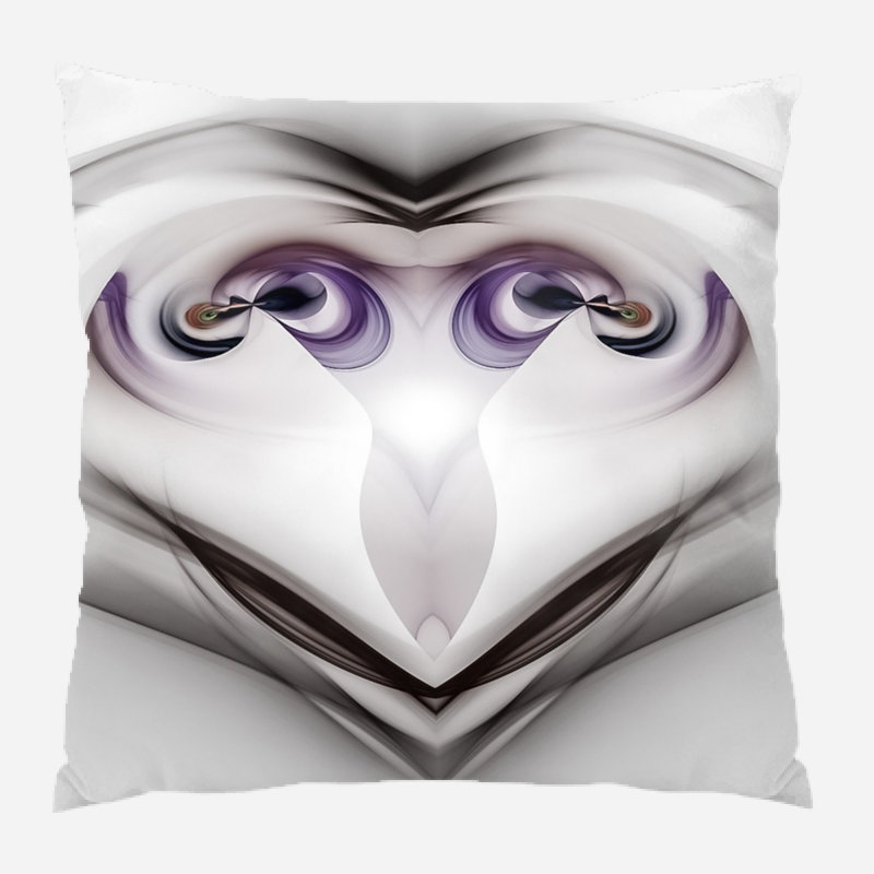 Fractal Microsuede Reversible Throw Pillow