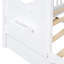 Lit blanc simple en bois avec lit gigogne-1427188734