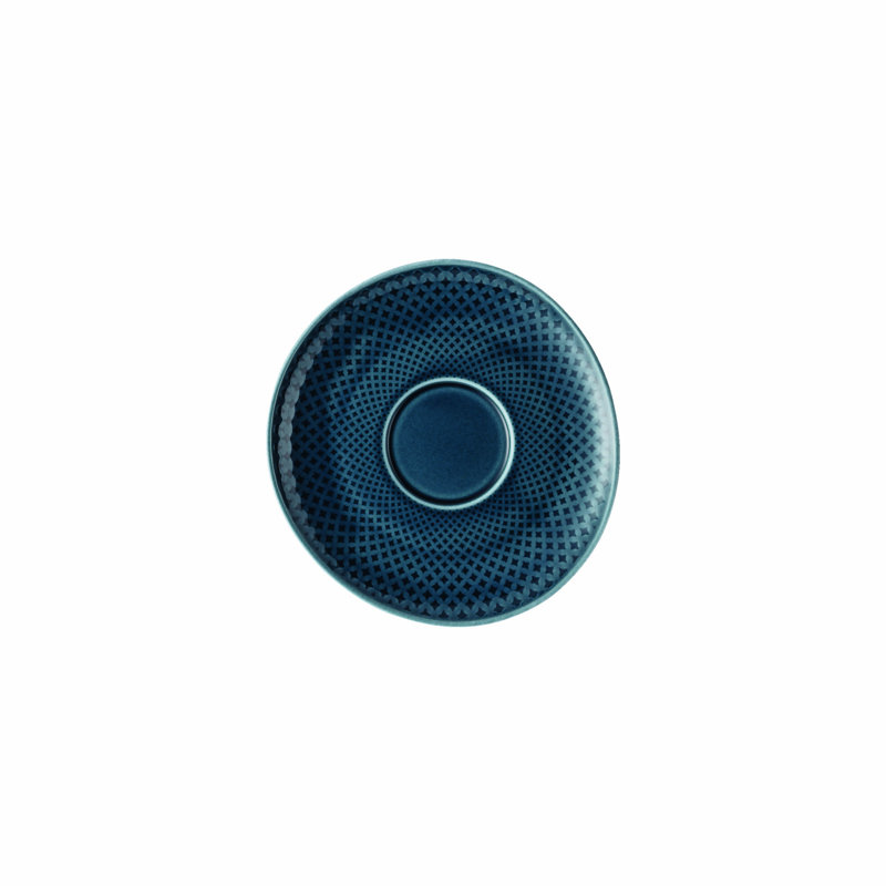 Junto Handmade Porcelain Saucer, Ocean Blue