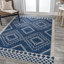 Tapis bleu marine / ivoire Amir Moroccan Beni Souk-1331050085
