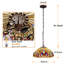 Luminaire suspendu en vitrail 2 lumières Tiffany