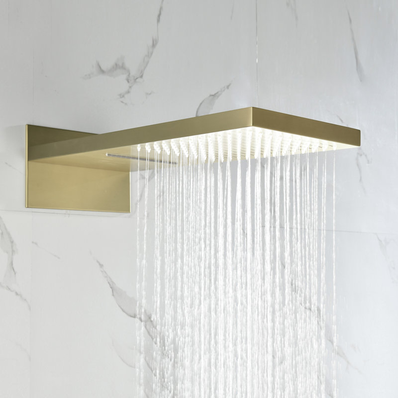 Fixed Shower Head 2.5 GPM GPM, Brushed Gold