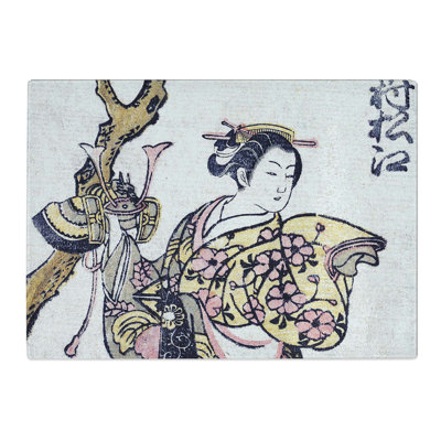 Tempered Glass Woman Beneath a Tree by Kitao Shigemasa Chopping Board