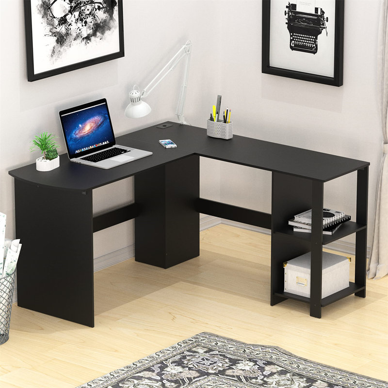Bureau de direction en L Chelsay, Noir, Noir