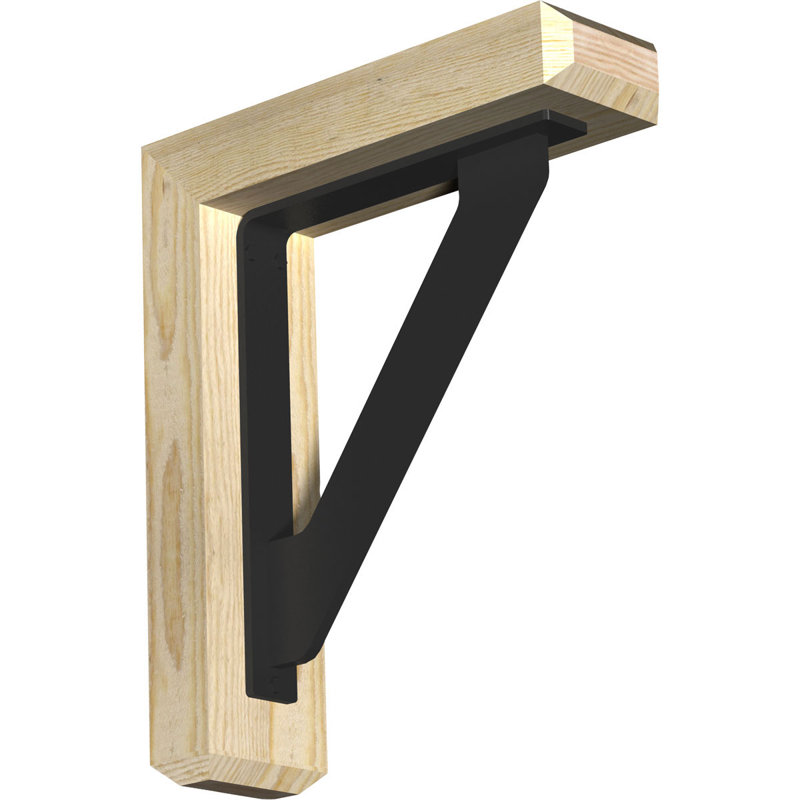 Support de fer simple 4 po Craftsman, H 18 po x P 15 1/2 po, Sapin de Douglas l 3 1/2 po x T 4 po (lisse)