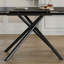 Table de salle à manger rétractable en pierre frittée avec pieds en acier-118318780