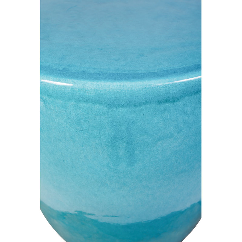Bowness Outdoor Round Side Table, Aquamarine Gloss