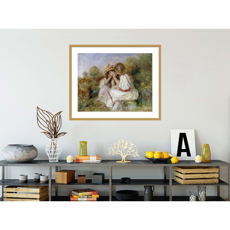 Deux Fillettes - Pierre-Auguste Renoir - Impression giclée sur cadre, H 33,5 po x l 40,69 po