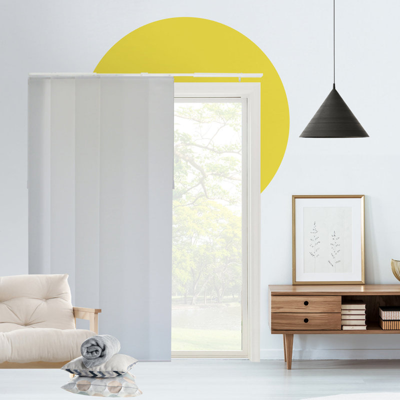 Adjustable Vertical Sliding Panel Track Blinds, Vienna Gray
