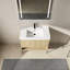 Meuble-lavabo en chêne avec lavabo simple en résine et armoire - 36 36 po