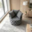 Chaise d'appoint contemporaine rembourrée et capitonnée-129420630
