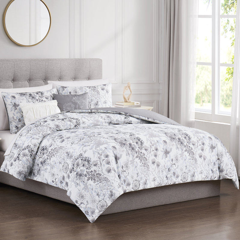 Modern Threads 5-Piece Printed Giverny Comforter Set, King Comforter + 4 Additional Pieces