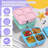 Bento Lunch Box for (4 Pack) - 4-Compartment Salad Container for Lunch, Reusable