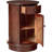 Shalondra Traditional Round Side Storage End Table, Vintage Cherry