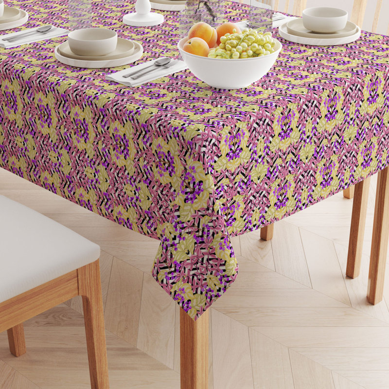 Rectangular Tablecloth, 100% Cotton, Floral 108, 84" x 60"