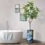 Arbre artificiel en fauve gris avec aquarelle abstraite pot de magnolia-128765741