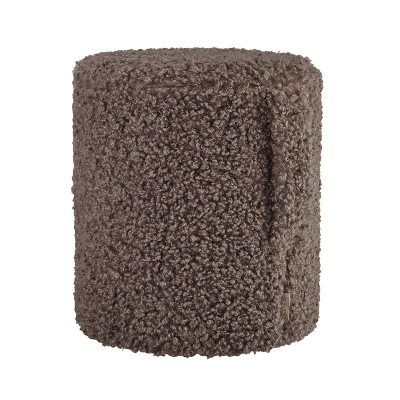 TEDDY Upholstered Accent Stool, Black