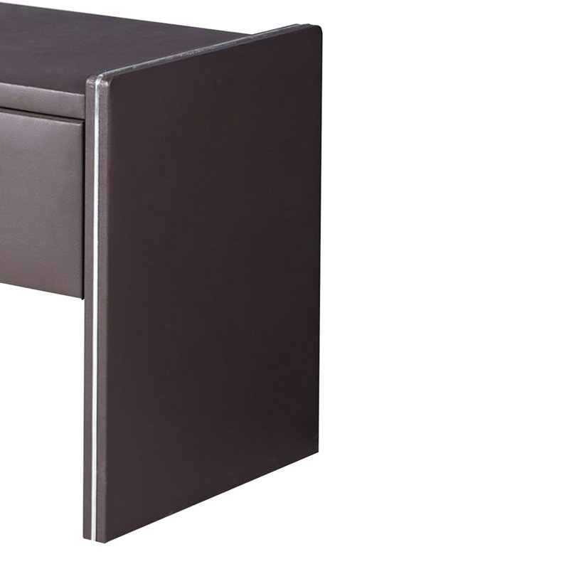 Drian 1 - Drawer Upholstered Nightstand, Brown