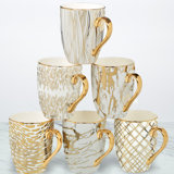 Certified International Set Of 6 Gold Plated Mugs