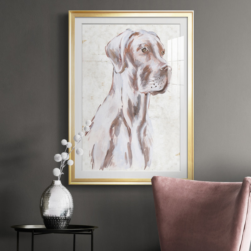 " Sitting Dog IV ", Gold, 36.5" H x 26.5" W x 1" D