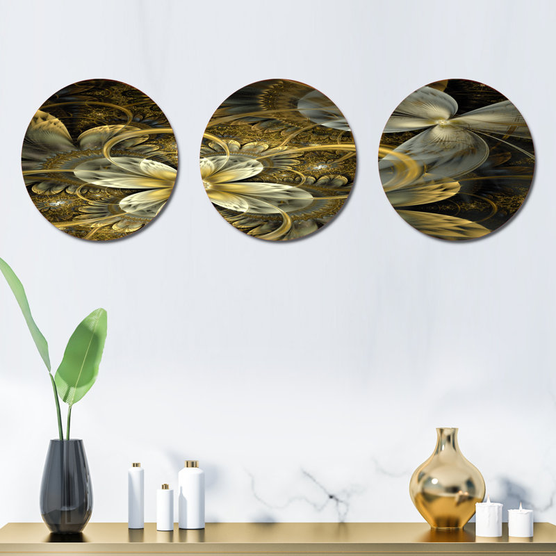 Ensemble de 3 décorations murales florales