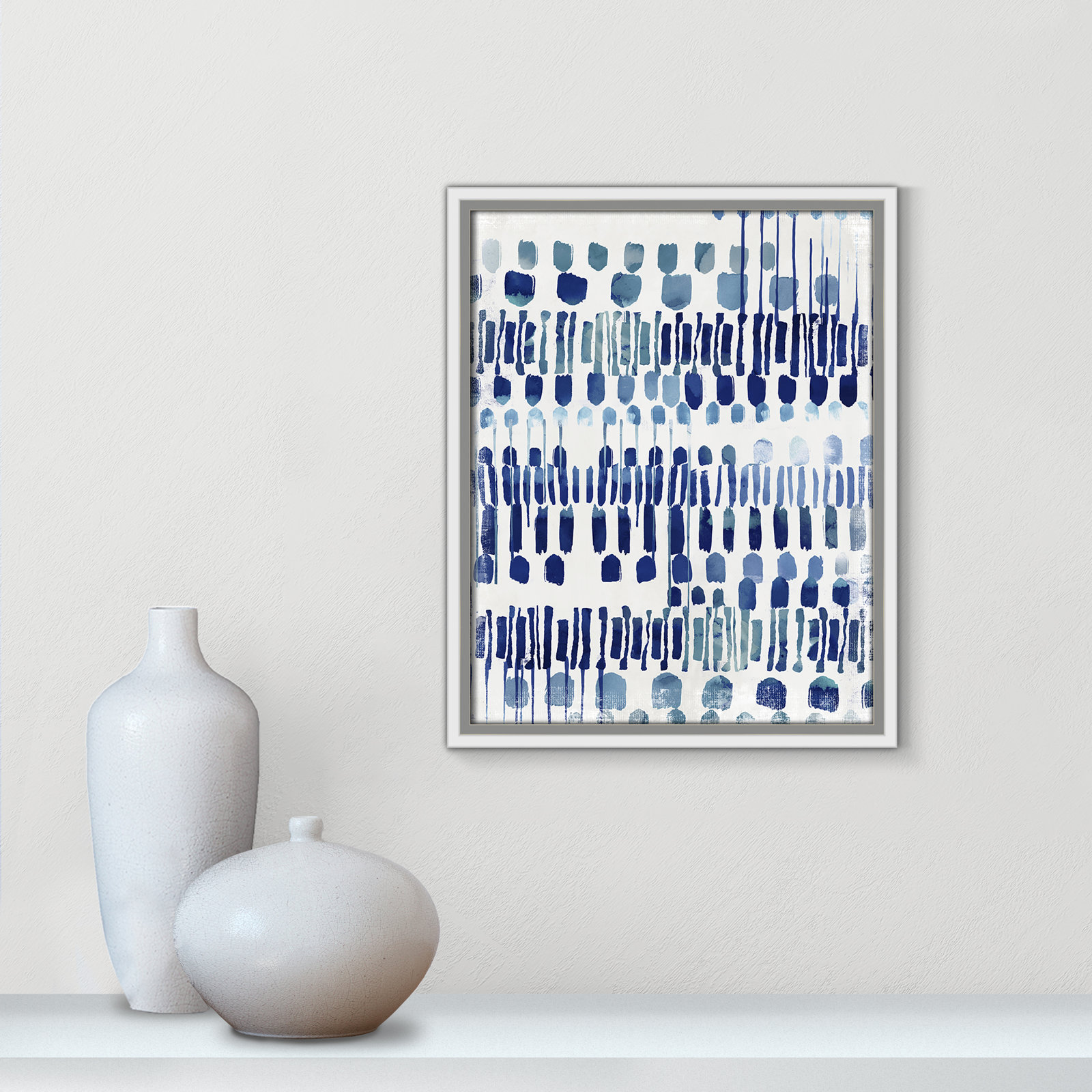 Continuously I - Painting Print, No Matte, White Framed Canvas, 15.5" H x 12.5" W x 2" D
