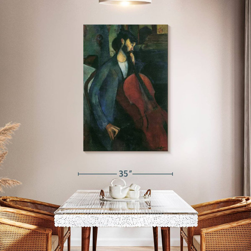 Abarca The Cellist 1909, 48" H x 32" W