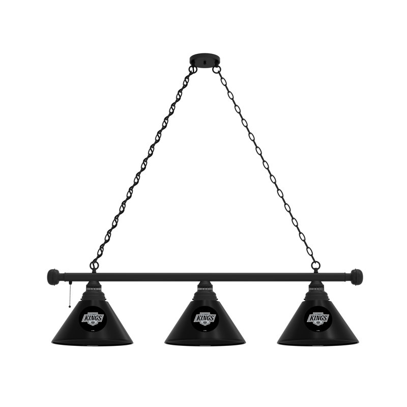 3 - Light Pool Table Lights Pendant, Black, Los Angeles Kings