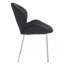 Chaises de salle à manger rembourrées de conception moderne avec siège élargi et pieds argentés, ensemble de 2-330715358