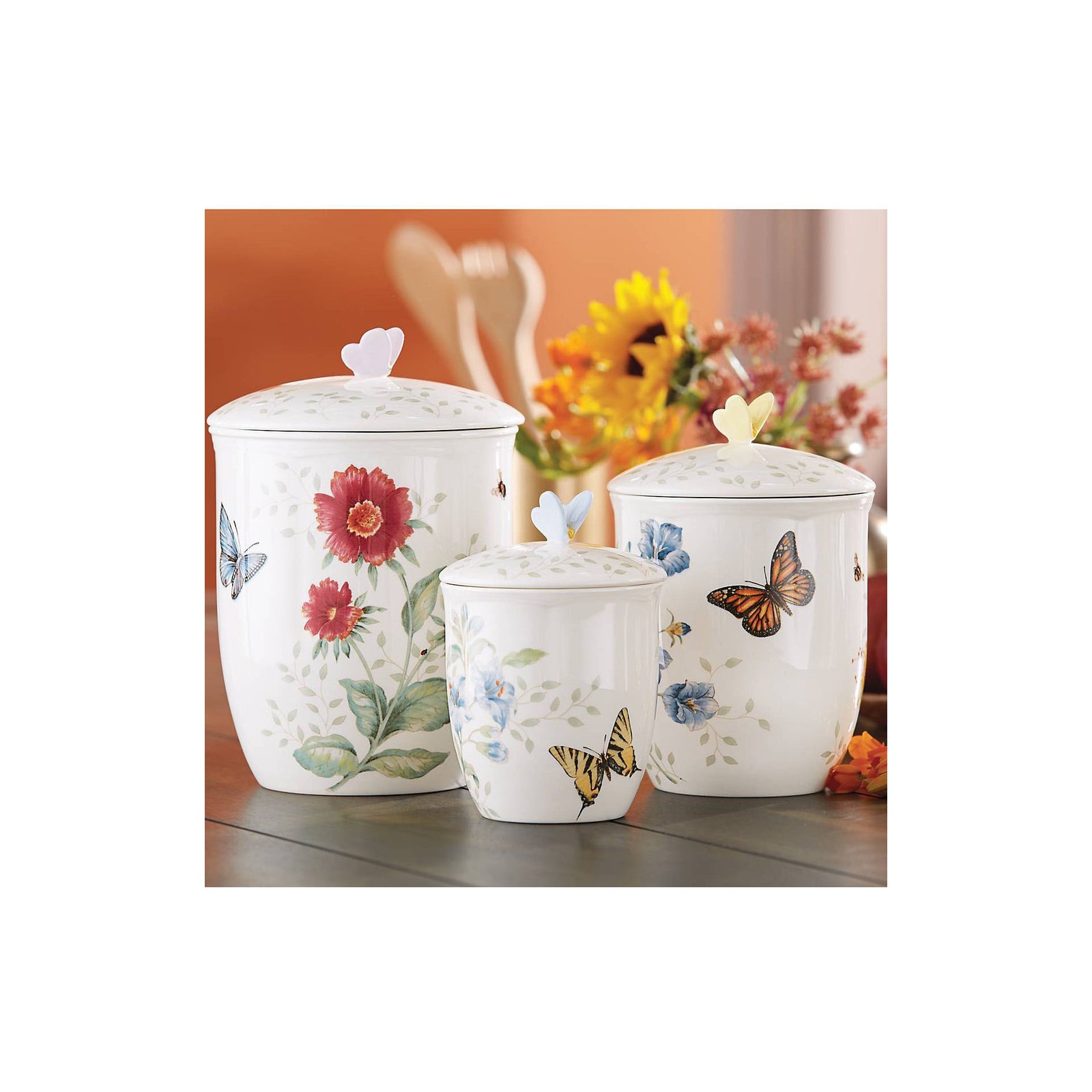 Lenox Butterfly Meadow 3-Piece Canister Set