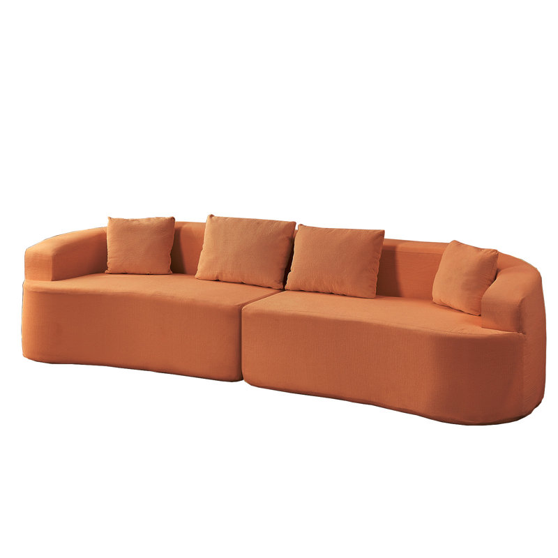 Canapé modulaire surdimensionné 2 pièces avec coussins, Beige