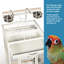 Cage à oiseau avec roues, support, perchoir, plateau Lucile-1955291397-1981900879