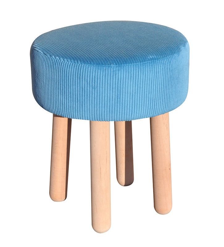 Solid + Manufactured Wood Accent Stool, Pink