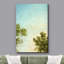 Nuage bleu ciel nuageux vert forêt arbres nature paysage moderne Art déco minimaliste rustique-101091074-101091073