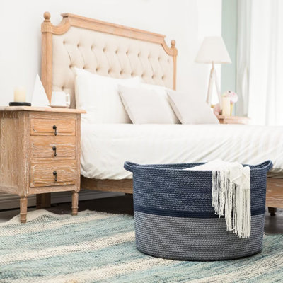 Hand Woven Fabric Laundry Basket