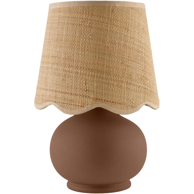 Lampe de table Momsen, 13"H x 8"W x 8"D, Naturel, Brun