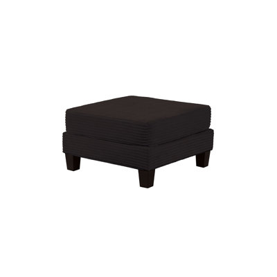 31.4"W Contemporary Storage Ottomen, Black